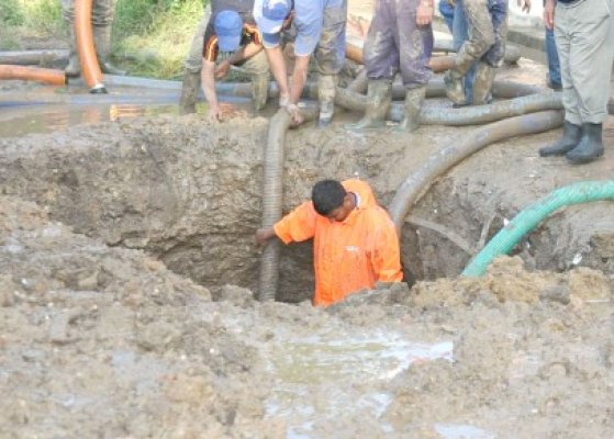 Avarie pe o conductă RAJA
